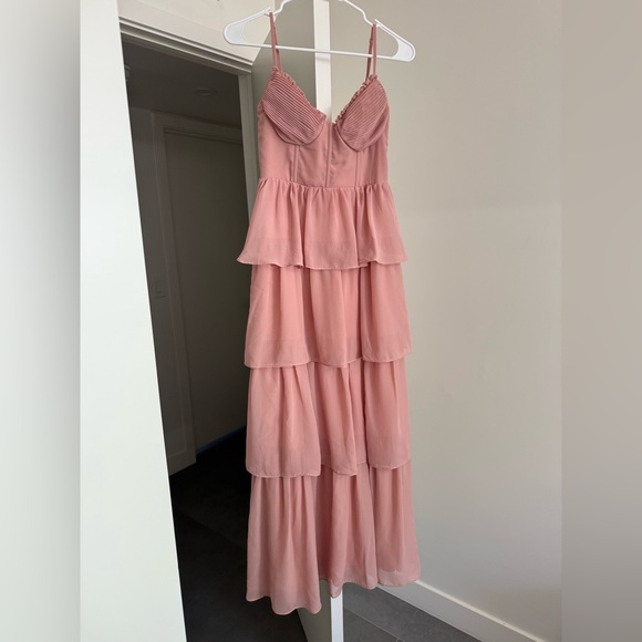 NWT Birdie Grey Lola Dress in Chiffon Dusty Rose - Picture 2 of 7